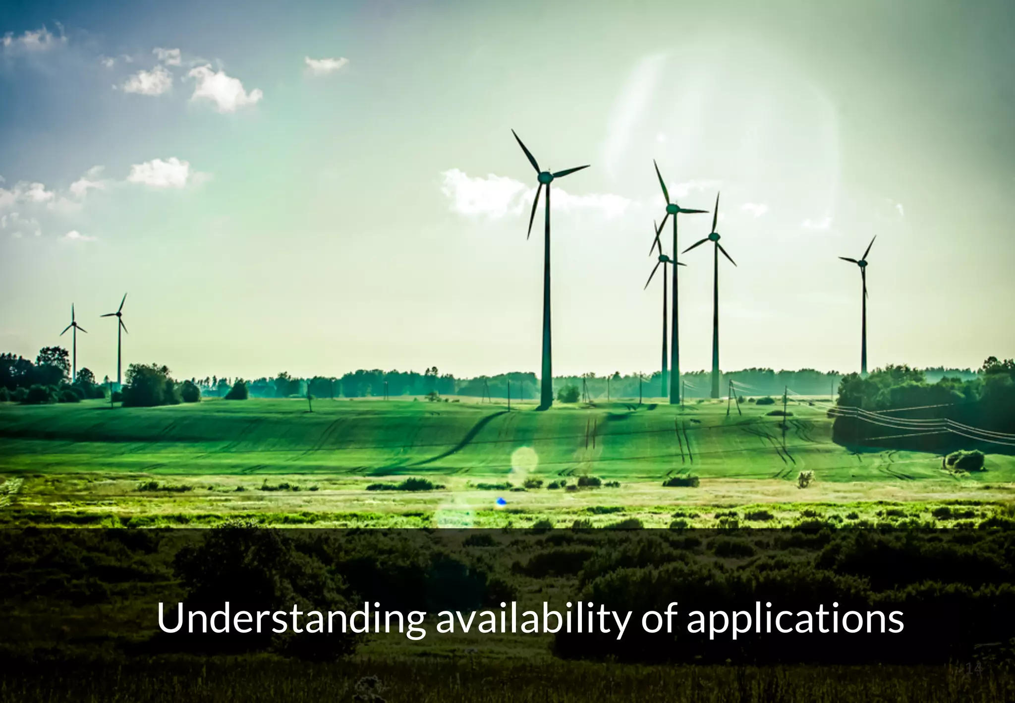 14
Understanding availability of applications
 