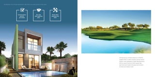 Introducing our limited collection of AKOYA
Imagine Plots in select locations across one of
Dubai’s most prestigious master developments.
With an area of around 2,000 square feet,
each land plot boasts the space and location
to build your dream home.
Illustration of a three-bedroom villa that you can build on the plot
 