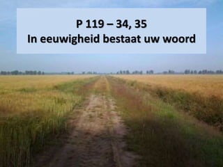 P 119 – 34, 35
In eeuwigheid bestaat uw woord
 