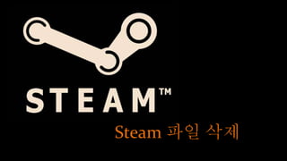 Steam 파일 삭제
 
