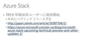 http://japan.zdnet.com/article/35087506/2/
https://azure.microsoft.com/en-us/blog/microsoft-
azure-stack-upcoming-technical-preview-and-other-
updates-3/
 