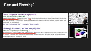 Plan and Planning?
 