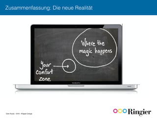Sven Ruoss – 2016 – #Digital Change
Zusammenfassung: Die neue Realität !
 