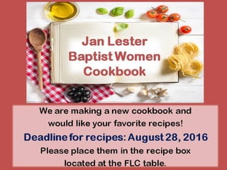 8/28/16 RHBC Announcements