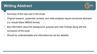 Writing and Publishing Manuscript: Steps To Follow | PPTX