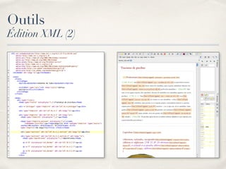 Outils
Édition XML (2)
 