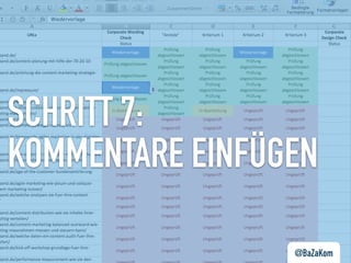 SCHRITT 7:
KOMMENTARE EINFÜGEN
@BaZaKom
 