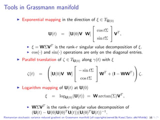 Riemannian stochastic variance reduced gradient on Grassmann manifold ...