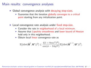 Riemannian stochastic variance reduced gradient on Grassmann manifold ...