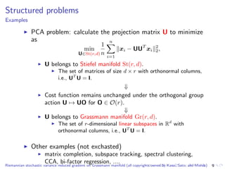Riemannian stochastic variance reduced gradient on Grassmann manifold ...