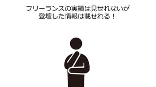 フリーランスの実績は見せれないが
登壇した情報は載せれる！
 