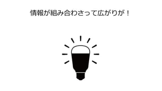 情報が組み合わさって広がりが！
 