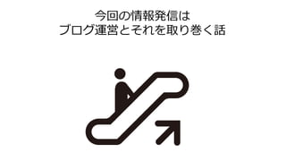 今回の情報発信は
ブログ運営とそれを取り巻く話
 