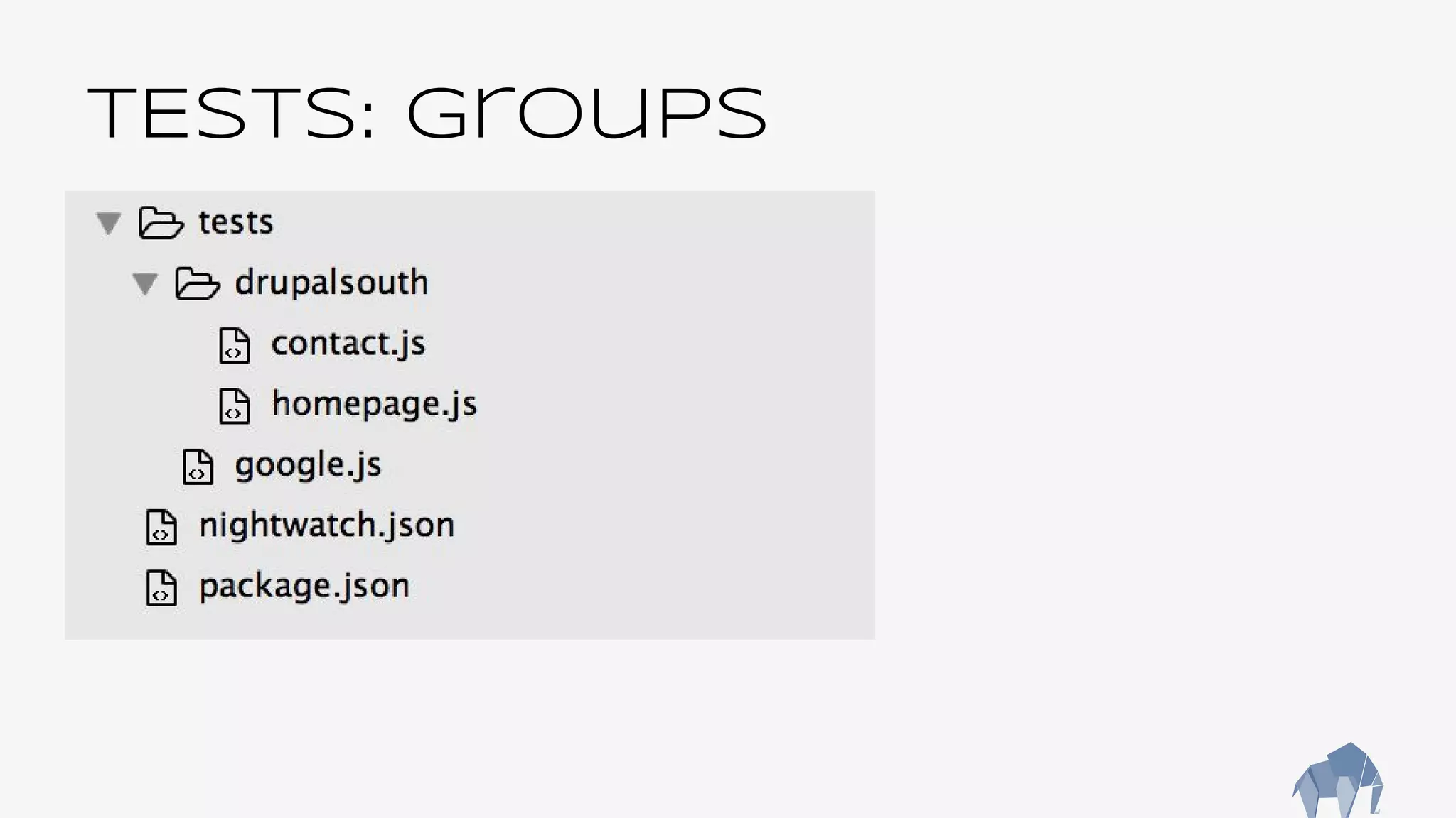 TESTS: groups
 