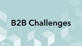 B2B businesses have more
complexity and move slower
 