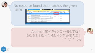 Xamarin.Forms の Android プロジェクトのビルド
に凄い時間がかかるんだけど？
初回のビルドは絶対止めちゃダメだよ！
2回目からは早いよ！筋トレだよ！
( *ﾟ▽ﾟ* っ)З
39
 
