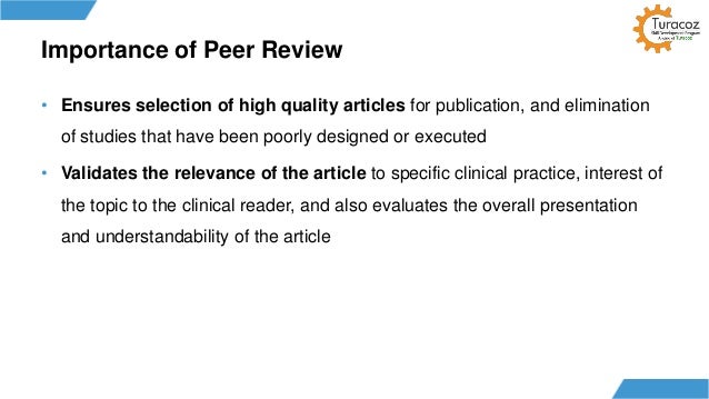 Importance of Peer Review Articles