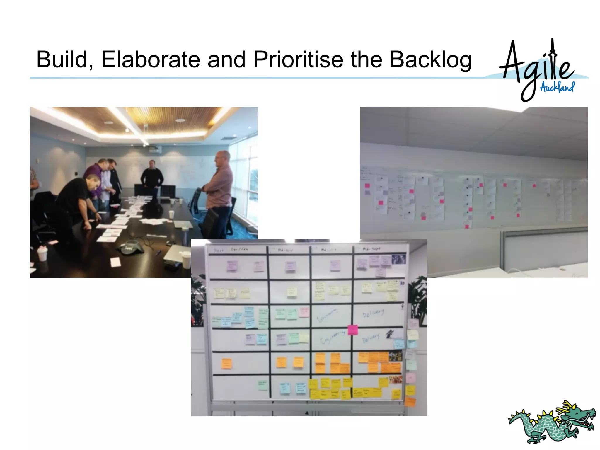 Build, Elaborate and Prioritise the Backlog
 