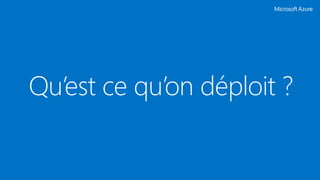 Qu’est ce qu’on déploit ?
 