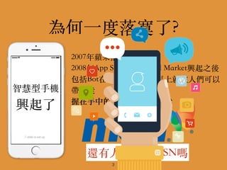 ?į?
ǻ?C
d
2007OƳiPhone
2008App StorecAndroid Marketd֮
BotڃSPC?Ͼͱ?
?
?е?Appȡ
߀?ʹ?MSN
3
 