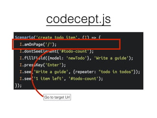 codecept.js
Go to target Url
 