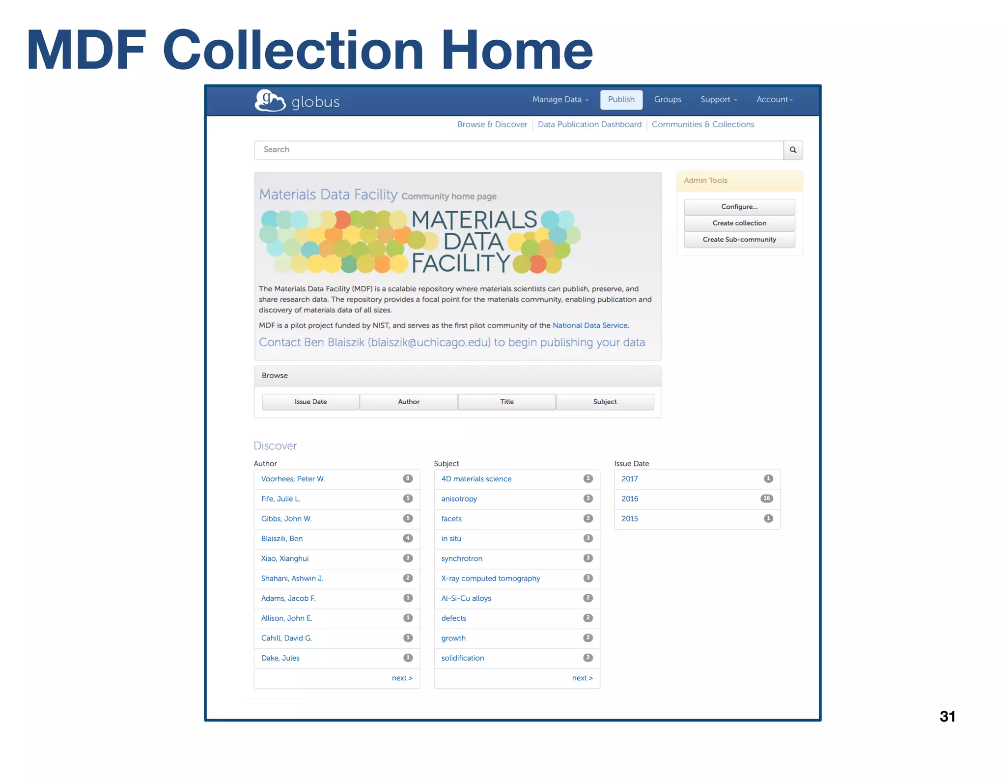 MDF Collection Home
31
 