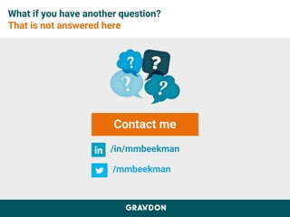 What if you have another question?
That is not answered here
Contact me
/in/mmbeekman
/mmbeekman
 