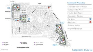 Subphases 1A & 1B
LAKEMERCEDBLVD
BROTHERHOOD WAY
VIDAL DR
ACEVEDO AVE
HIGUERA AVE Juan Bautista
Circle
ARBALLODR
Leasing
SFSU Community Amenities
Landscape and Hardscape
Children’s Play Areas
Flexible Open Space
Community Gardens
Car Share
Bike Share
Resident Shuttle
Wayfinding Signage
1
2
3
3
4
4
5
1
2
3 4
5
199 VIDAL
300 ARBALLO
455 SERRANO
850 GONZALEZ
1208-1218 J. SERRA
95-99 CHUMASERO
310 Arballo
350 Arballo
405 Serrano
810 Gonzalez
125 Cambon
150 Font
100 Font
50 Chumasero
55 Chumasero
355
Serrano
750
Gonzalez
PINTO AVE
All Existing High Rises to Remain
 