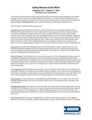 Dover ALS Safety Moment of the Week 26-Sep-2016 PDF