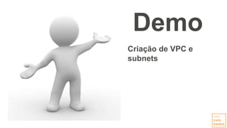 Demo
Criação de VPC e
subnets
 