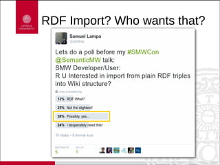 Batch import of large RDF datasets into Semantic MediaWiki