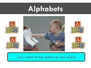Alphabets
Let's point at the letters on the chart!
 