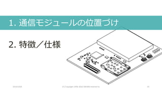 2016/10/6 (C)	Copyright	1996-2016	SAKURA	Internet	Inc 10
1. 通信モジュールの位置づけ
2. 特徴／仕様
 