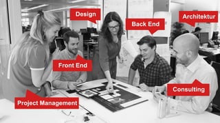 Design
Consulting
Back End
Front End
Project Management
Architektur
 
