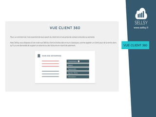 www.sellsy.fr
VUE CLIENT 360
 