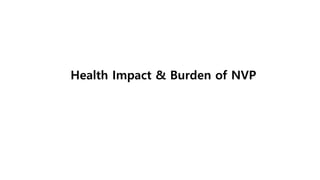 Health Impact & Burden of NVP
 