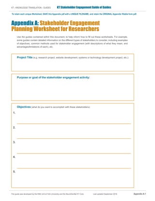 Stakeholder Engagement Guide of Guides | PDF