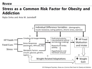 2013 Biological Psychiatry. Stress as a Common Risk Factor for Obesity and Addiction
 