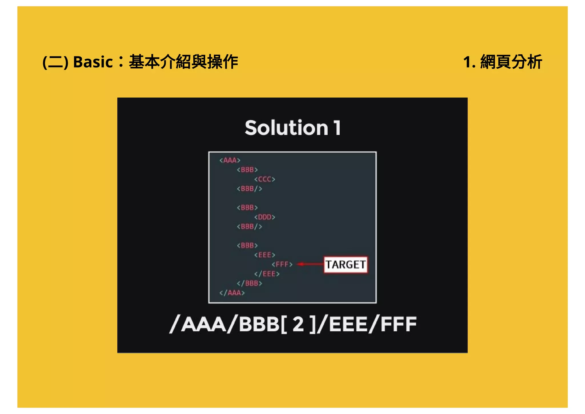 (二) Basic：基本介紹與操作 1. 網頁分析
 