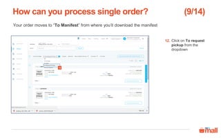How can you process single order?
14
15
Click on Dispatched
tab
14.
Click on Shipped tab
Here you can check
all shipped orders
15.
To view shipped orders, follow these steps-
 