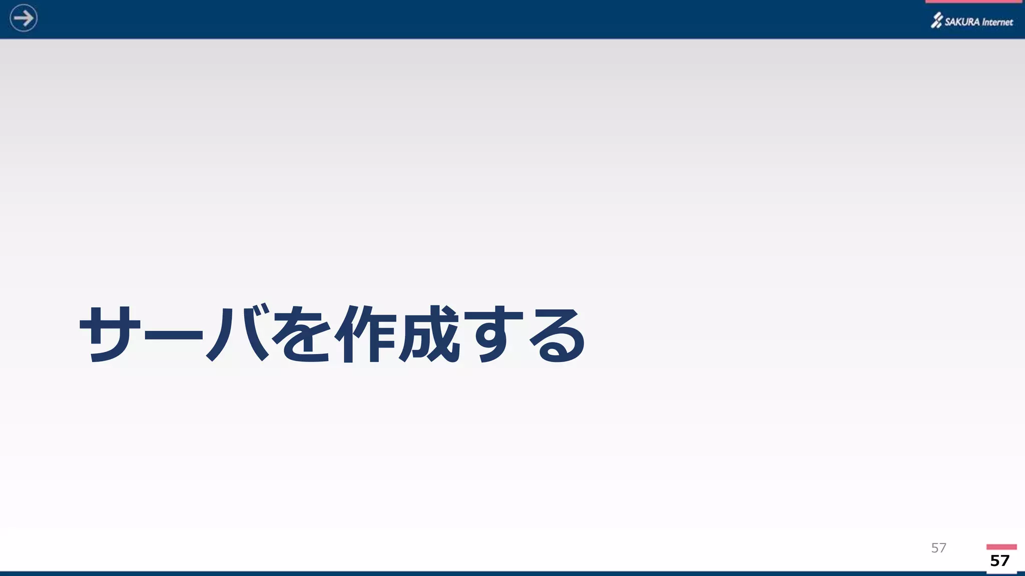 57
サーバを作成する
57
 