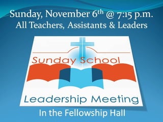 RHBC 10/23 Announcements