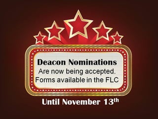 RHBC 10/23 Announcements