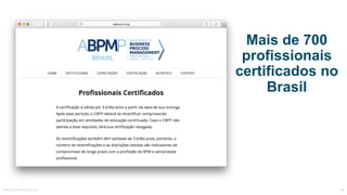 Mais de 700
profissionais
certificados
no Brasil
MauricioBitencourt.com 38Fonte:	http://www.abpmp-br.org/profissionais-certificados/
 