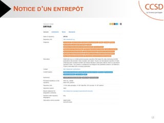 NOTICE D’UN ENTREPÔT
12
 