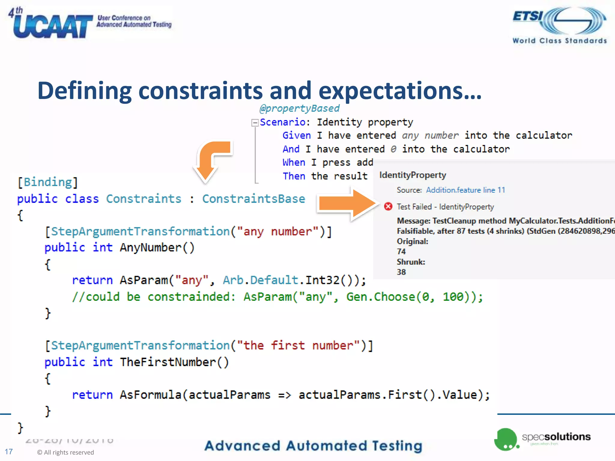 Defining constraints and expectations…
17 © All rights reserved
 