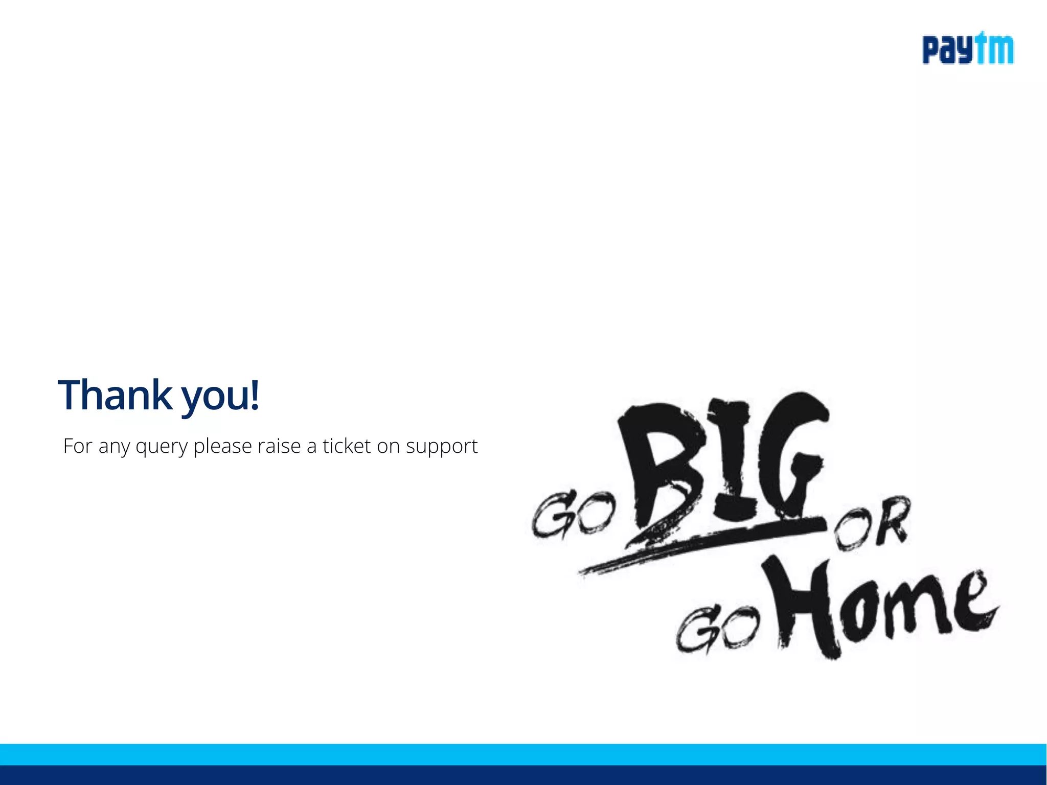 Thank you!
For any query please raise a ticket on support
 