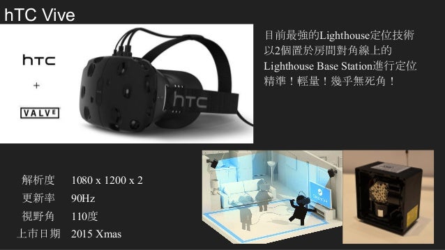 Vr裝置 開發趨勢與產業現況by Hayato Vr裝置 開發趨勢與產業現況by Hayato