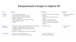Ежедневный стендап в отделе C#
 