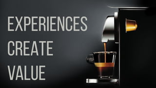 6
EXPERIENCES
CREATE
VALUE
 